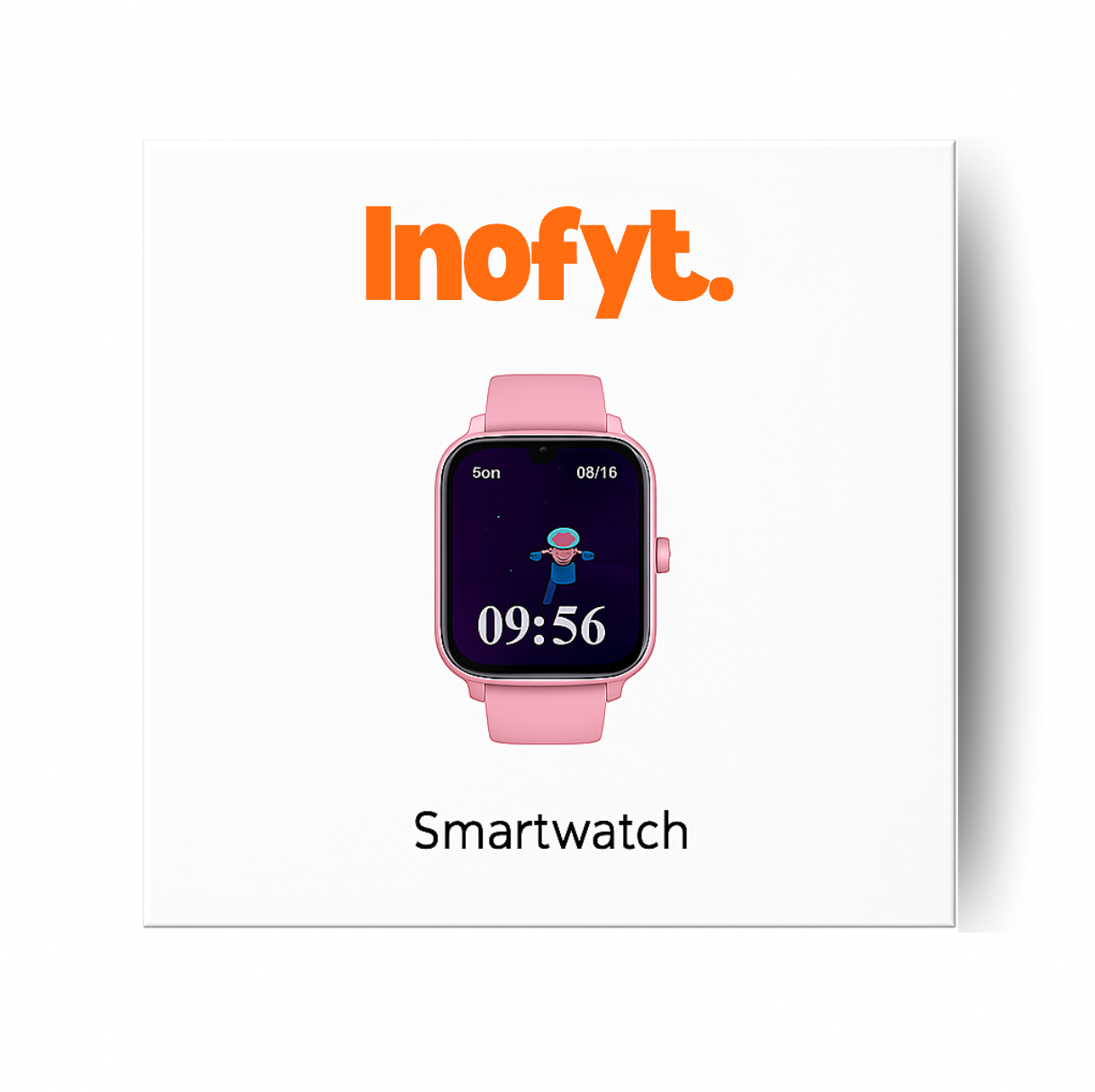 Montre connectée rose pour enfant GPS étanche – Inofyt™ sécurité & appel SOS