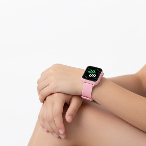 Montre connectée rose pour enfant GPS étanche – Inofyt™ sécurité & appel SOS