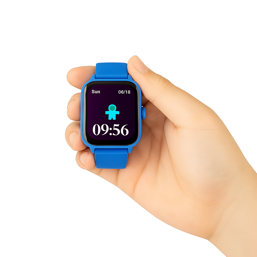 Montre connectée bleue pour enfant GPS étanche – Inofyt™ sécurité & appel SOS